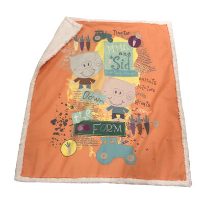 

Thicken Double Layer Coral Fleece Cartoon Printed Baby Kids Bedding Blanket