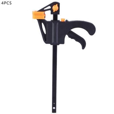 

Greensen 4pcs 4 Inch Woodworking Bar F Clamp Grip Ratchet Release Squeeze DIY Hand Gadget
