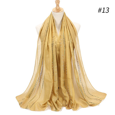 

Cross-border express sales foreign trade gold wire stripe porcelain point color diamond cotton&linen scarf Muslim ladies baotou