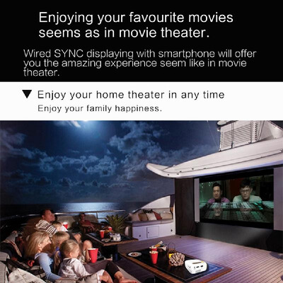 

YG200 Mini LCD Projector 1080P 60" Home Theater LED Video Projection Machine 400 Lumens Built-in Speaker 1300mAh Battery Portable