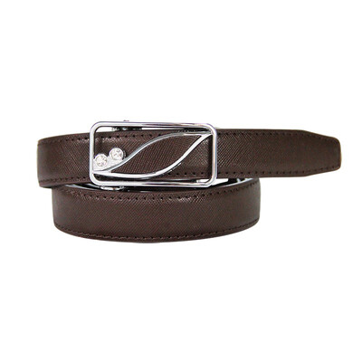 

BPSTAR Womens Automatic Buckle Genuine Leather Ladys Ratchet Holeless Belt Business High Quality Womens Real Belt for Pants