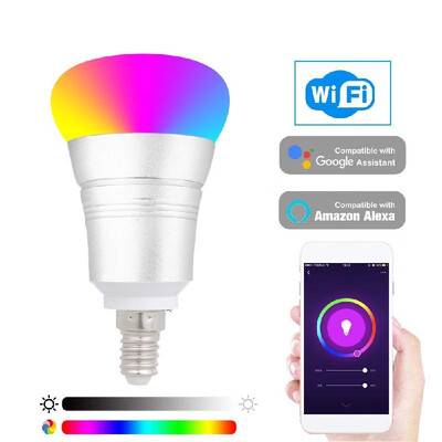 

2104 Smart WIFI LED Bulb WIFI Light RGB Multicolor LED Bulb 9W E2627 Dimmable Light Phone Remote Control Compatible with Alexa Go
