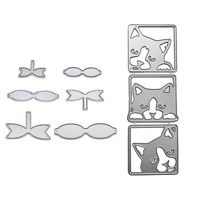 

2pcs Cartoon Design Cutting Dies Carbon Steel Embossing Stencil DIY Scrapbook Photo Album Crafts Metal Mould