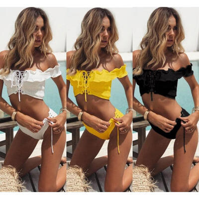 

Women Push-up Padded Bra Bandage Bikini Set Swimsuit Triangle Swimwear Bathing