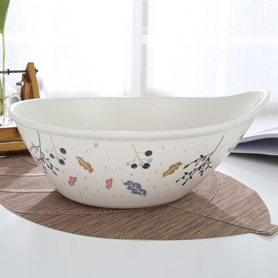 

Toponeto Bamboo Fiber Soup Plate Unbreakable Lightweight Large Bowls Safe Healthy