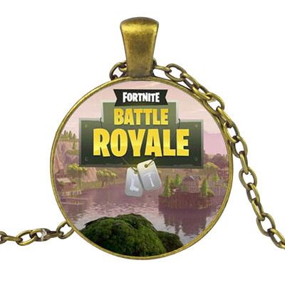 

FOR-TNITE Alloy Gemstone Necklace Pendant Fans Favorite Gamer Gifts for Boys Girls Adults
