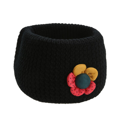

Toddler Kids Baby Winter Neckerchief Flower Wool Knitted Neck Warmer Scarf