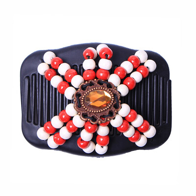 

〖Follure〗Women Magic Acrylic Vintage Hair Comb Double Clips Wooden Hair Slide