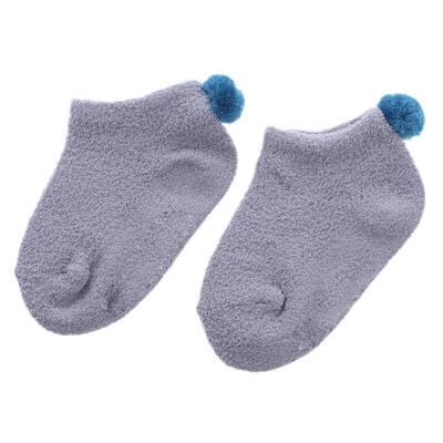 

Baby Socks Infant Winter Thicken Coral Velvet Little Ball Antiskid Socks