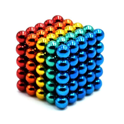 

125 PCS 5 Colors Magnetic Balls Magnets Office Toy Magnetic Sculpture Backyballs Gift for Intellectual Development Stress Relief
