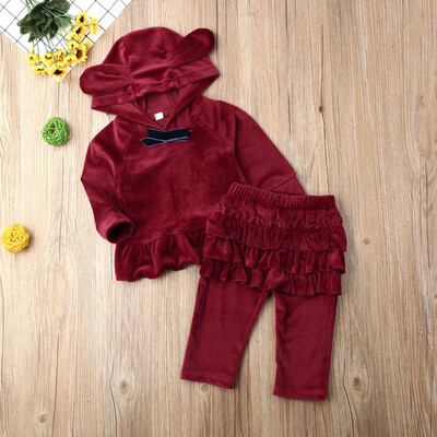 

Toddler Baby Girl Clothes Sweatshirt Top Pants Infant Outfits Sets Tracksuit