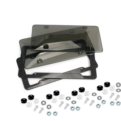 

Tailored REAL 100 CARBON FIBER LICENSE PLATE FRAME TAG COVER 3K With Free Caps