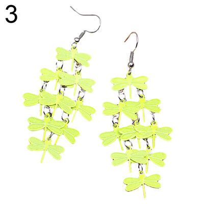 

Fashion Women Party Jewelry Decor Elegant Dragonfly Hollow Dangle Hook Earrings