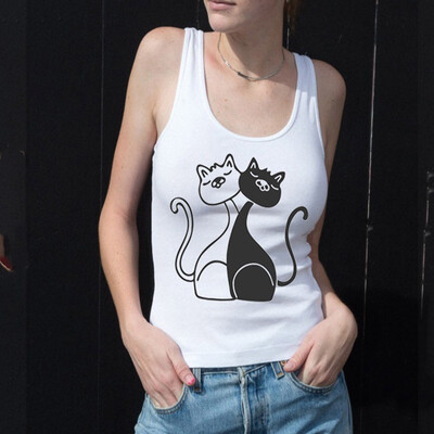 

Nomeni Summer Women Fashion Casual Print Tank Tops Casual Sleeveless Tee
