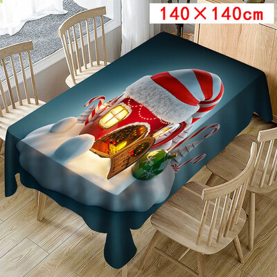

Tailored Christmas Tablecloth Print Rectangle Table Cover Holiday Party Home Decor