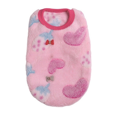 

Pet Dog Warm Clothes Cute Cartoon Animals Pattern Vests for Winter Puppy Warm Thick Shirt Coral Velvet Vests Pet Dog Supplies