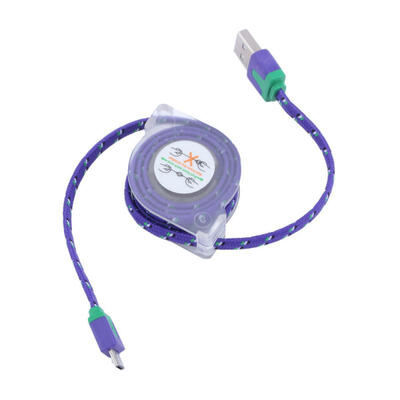 

Retractable Micro USB Cable Portable Charging And Syncing Cord For Android Phone