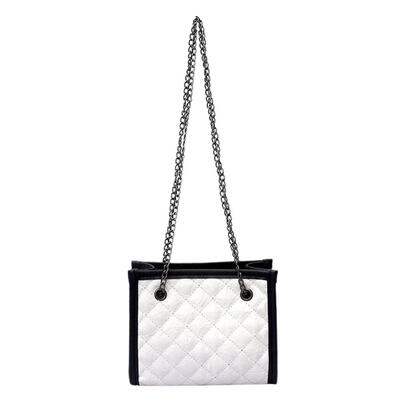 

2pcsset Women Lattice Shoulder Handbags Clutch Leather Chain Crossbody Bag