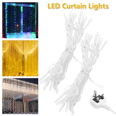 

3MX3M 300 LED 8-Mode String Lights Window Curtain Icicle Lights Home Xmas Party Garden Wedding Decorations