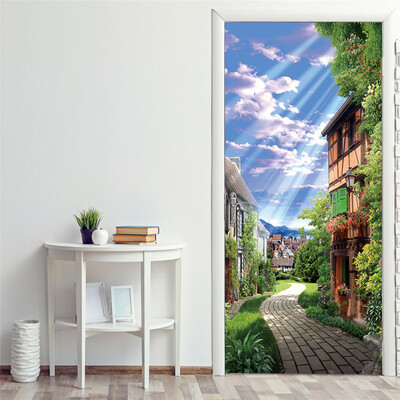 

Gobestart Door Sticker Decorative Painting Bedroom Living Room TV Wall Decoration