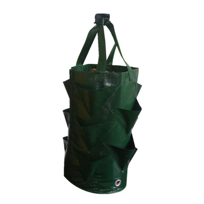 

Gobestart Multi-mouth Container Bag Grow Planter Pouch Root Plant Growing Pot Side