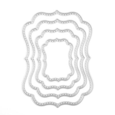 

4pcs Flower Frame Cutting Dies Stencils Scrapbook Embossing DIY Album Card