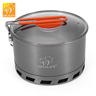 

BULIN S2500 21L Camping Heat Exchanger Pot 2 - 3 Person Portable Cookware Picnic Quick Heating Kettle