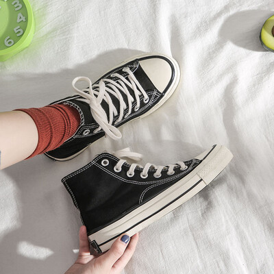 

EVEM1970s engraved high-top shoes&velvet canvas shoes wild student casual shoes 5510 nine colo
