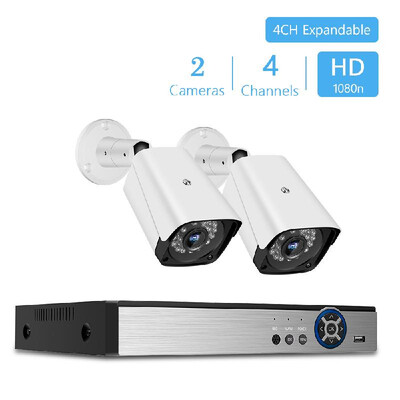

1080n Pro HD 4CH Video Security Digital Recorder 2pcs Analog Security Cameras HDD Not IncludedAU Plug