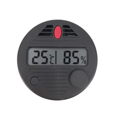 

〖Follure〗Quality Round Digital Hygrometer Thermometer Temp for Humidors