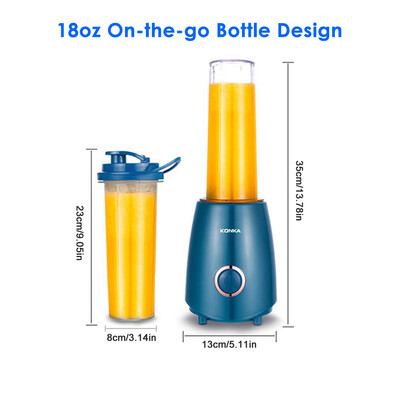 

KONKA KJ-JF302WA Blender Mixer 500ml Electric Juicer with Portable Bottle 4 Blades for Juice Shakes Baby Food Smoothie Blender E
