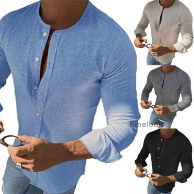 

Fashion Men Luxury Casual Stylish Slim Fit Long Sleeve Dress Shirts T-Shirt Tops