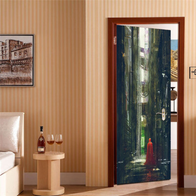 

〖Follure〗Door Sticker Decorative Painting Bedroom Living Room TV Wall Decoration