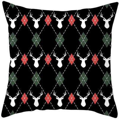 

Siaonvr 2020Merry Christmas Pillow Cases Cotton Linen Sofa Cushion Cover Home Decor