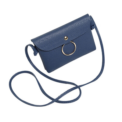 

Bags For Women 2019 GirlsCasual Hot Sales Small Square Ring Mobile Phone Handbags Solid Soft Shoulder Bags Diagonal Shoulder