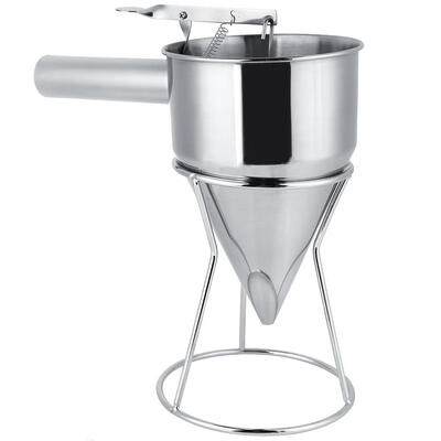 

Greensen Stainless Steel Funnel Kitchen Cooking Octopus Ball Maiking Funnel with Bracket Octopus Funnel Kitchen Funnel