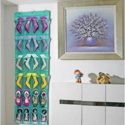 

Shoe Space Door Hanging Organizer Rack Wall Bag Storage Closet Holder 24 Pocket