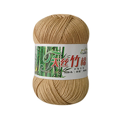 

Gobestart New Bamboo Cotton Warm Soft Natural Knitting Crochet Knitwear Wool Yarn 50g A