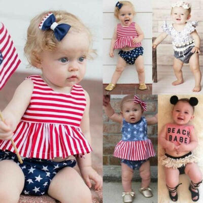 

2pcs Toddler Kid Baby Girl Clothes Floral Ruffle T Shirt Tops Shorts Outfits Set