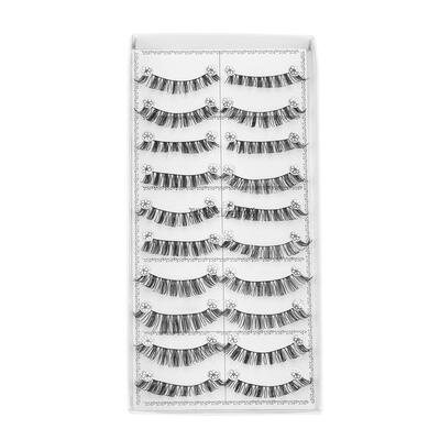 

10PairsSet Cosmetic Handmade Long False Eyelashes Natural Fake Eyelashes