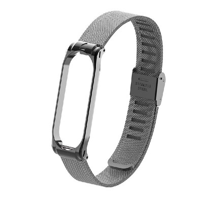 

Metal Strap Wristband For Mi Band 3 4 Replacement Business Durable Metal Screwless Stainless Steel Bracelet Band For Xiaomi Mi Ban