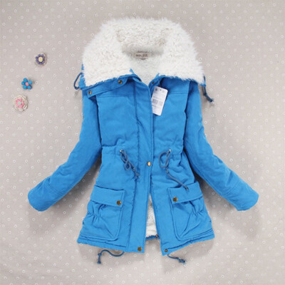 

Toponeto Women Casual Drawstring Jacket Winter Cashmere Cotton Coat Cotton Clothes