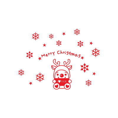 

〖Follure〗Wall Window Stickers Elk Snowflake Christmas Xmas Vinyl Art Decoration Decals