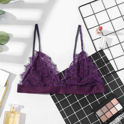 

〖Follure〗Women Lace Plus Size Vest Wireless Bra Lingerie Sexy V-Neck Underwear Camisole