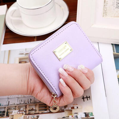 

Maison Fabre Leather Wallet Women Small Card Holder Zip Coin Purse Clutch Leather Handbag Women Dropshipping 2019