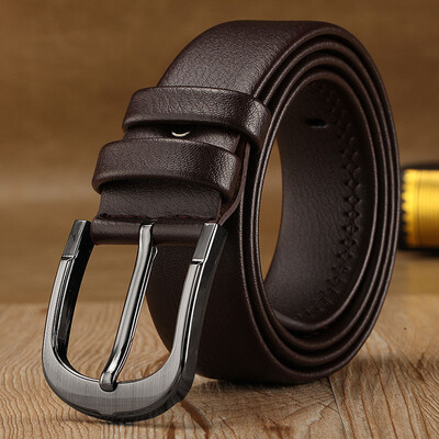 

Hot selling Men Alloy pin buckle belt high qualtiy Imitation leather belt casual solid color business affairs Men belt