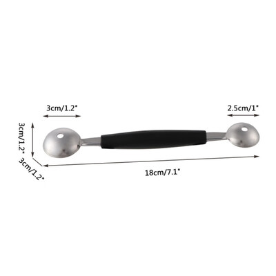 

Double Ended Headed Fruit Digger Fruit Spoon Ice Cream Ball Spoon Melon Baller Kitchen Supply for Summer Diet