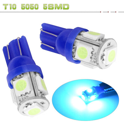 

20X Ice Blue T10 5050 Led Dome Door Map Interior Light Bulb W5W 168 192 194 2825