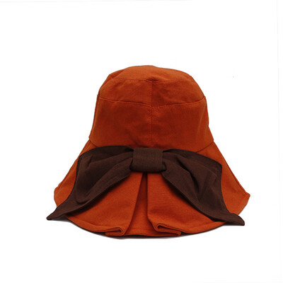 

Fishermans Hat Female Bow Spring&Summer Beaches Fashion Joker Student Japanese Arts UV Sun Hat