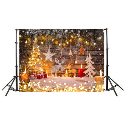 

〖Follure〗Christmas Backdrops Vinyl 5x3FT Fireplace Background Photography Studio